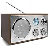 Blaupunkt RXN 180 Nostalgieradio in zeitlosem Holz-Design, mit PLL-UKW-FM-Radio,...