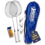 Best Sporting 200 XT Badminton Set mit 2 leichten Schlägern, 3 Bällen und...