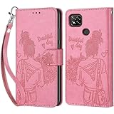 Tivenfezk Nadoli Handyhülle für Xiaomi Redmi 10A,Blumen Schmetterling Hülle PU Leder...
