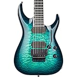 ESP e-ii Horizon FR 7 Saiten gesteppt Ahorn schwarz türkis Burst