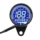 Motorrad Tacho, Motorrad Tachometer, Universal Motorrad LED Digital Tachometer...
