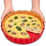 Tarteform aus Keramik 28 cm - Hoher Rand - Mit Antihaftbeschichtung - Kratz- und...