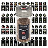 90 Schwarze Gewürz Etiketten Deutsch/aufkleber gewürzetiketten rund, etiketten...