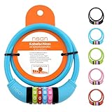 nean Fahrradschloss Zahlen für Kinder,10x650 mm, Kabel Schloss Code Kombination,...