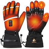 Mia&Coco Beheizbare Handschuhe für Herren Damen, 3 Stufige Beheizte Ski...