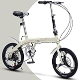 Faltrad Faltrad mit 6 Gängen, leichte Faltbare Fahrräder, Pendlerfahrrad für Erwachsene...