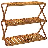 SXJEQOC Industrial Regal Cd Regal Regale Wohnzimmer Book Shelf - Klappregal 3 Böden Braun...