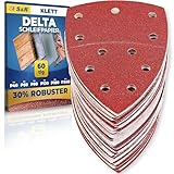 S&R Klett-Schleifpapier Set 105x152 mm (93x93x93 mm) – 60-teilig für Delta- &...
