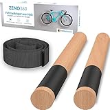 Zeno360 Fahrrad Wandhalterung Holz - Robuste Fahrradhalterung für Rennrad, MTB und E-Bike...