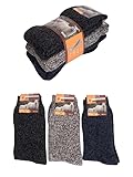 Aytuğ Çorap 3 Paar Wollsocken%80 Merino Wolle Norweger Socken - Dicke Winter Outdooe...