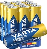 VARTA Batterien AA, 10 Stück, Longlife Power, Alkaline, 1,5V, ideal für...