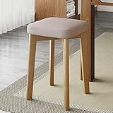 Moderner Barhocker mit weichem Kissen, 45,7 cm, Küchenhocker aus Holz für kleine Räume,...