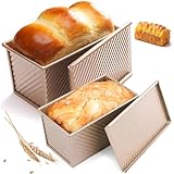 DUBUOZA Antihaft Brot Toastform mit Deckel 2 Stücke Toast Backform mit Deckel Backform...