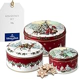 Villeroy & Boch – Winter Collage Accessoires Gebäckdosen Set 3 teilig, Dosen...
