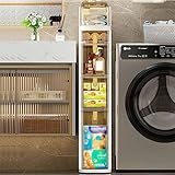 Schmaler Badezimmerschrank mit 4 Ebenen, mit großem Fassungsvermögen, schlankes Design,...