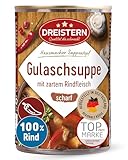 DREISTERN scharfe Gulaschsuppe 400g I Mit zartem Rindfleisch & Gemüse I Pikanter Eintopf...