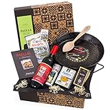 jamon.de Paella-Box Nr. 2 mit Pfanne, Paella-Reis, Gewürzmischung mit Safran,...