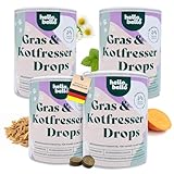 HELLOBELLO kaltgepresste Gras- & Kotfresser Drops für Hunde 4x350g (1400g) Soft mit...