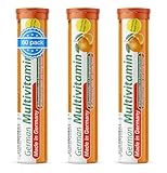 German Multivitamin Brausetabletten 60 Stk. Orangengeschmack - Vitamin C, E, B1, B2, B6,...