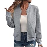Generisch Damen Bomberjacke Blouson Pilotenjacke Leichte Jacke Langarm...