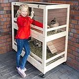 zooprinz edler Hasenstall – aus massivem Holz ideal fürs Haus oder die Garage...