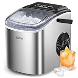 Silonn Eiswürfelmaschine, Eiswürfelbereiter 9 Würfel in 6 Minuten fertig, 12...