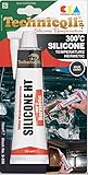 Technicqll Schwarze Silikon-Hochtemperatur-Dichtmasse 70 ml, Hitzebeständig Bis...