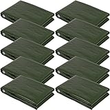 Zill 10x PE - Holzabdeckplane 1,5 x 6 m grün 210 g/m² Gewebeplane Abdeckplane...