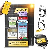 Solakon® 880W Balkonkraftwerk - Balkonkraftwerk 800W komplett Steckdose - neuester 800...