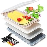 BUNDHEIM® Aufschnittboxen für Kühlschrank 4er Set | Aufschnittbox stapelbar...