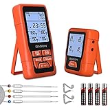 Fleischthermometer Grillthermometer Funk, BSOON Digital Thermometer...