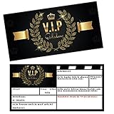 VIP EINLADUNG Kartenset XL (25 Stück) - edle Premium Einladungskarten für VIP Party...