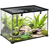 PawHut Terrarium für Reptilien Reptile Fütterungsbox Glasterrarium Amphibien...