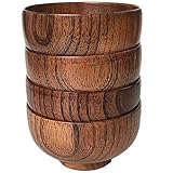 Wresetly Holzschale im japanischen Stil, Jujube, Reisschüssel aus Holz, Nudelschale,...