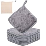 Hemiks 9 Stück Abschminktuch aus Mikrofaser, 15 x 15 cm Abschminkpads Waschbar...