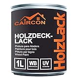 CAIRCON Holzfarbe Holzlack Wetterschutzfarbe Holzschutzfarbe Holzanstrich Rustikal Rot -...