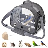 Rucksack für Vögel mit Holzstab,Vogel-Tragetasche mit Stehstange und...