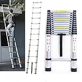 Teleskopleiter Aluleiter Klappleiter Mehrzweckleiter Rutschfester Ausziehleiter...