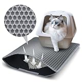 Katzenklo Matte, 45x30 cm Katzenstreu Matte, Doppelte Schichte Non-Slip wasserdichte...