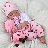 AIBAOLIAN Reborn Puppe Lebensecht 22 Zoll 55cm Weiches Vinylsilikon Stoffkörper Reborn...