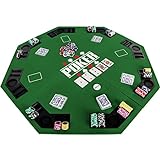GAMES PLANET Faltbare Pokerauflage „Full House“ für bis zu 8 Spieler,...