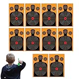Spritz Zielscheibe – Papier 18x12 Zoll 10er Set | Hohe Sichtbarkeit Schießblätter |...