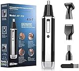 Cleanfly Nasenhaarschneider und Nasenhaartrimmer Herren USB 4 in 1 Set Schmerzloser und...