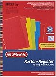 Herlitz Kartonregister aus Manilakarton, A4, 10 Blatt, 5 sortierten...
