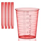 HaseMed Medizinbecher 30ml, graduiert, Kunststoffbecher für Medizin, Labor, Proben und...
