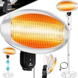 KESSER® Infrarot Heizstrahler Outdoor | Indoor 2000W Infrarotheizung höhenverstellbar...