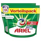 Ariel Waschmittel Pods All-in-1, Waschmittel 104 Waschladungen, Universal+,...