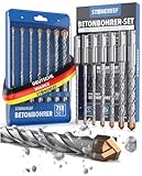 SDS Plus Betonbohrer – 7-teilig inkl. Kassette – Ø 5, 6, 6, 8, 8, 10, 12 mm...