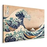 murando - Wandbilder XXL die große Welle vor Kanagawa 120x80 cm 1 tlg Wand Deko Leinwand...