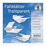 Ursus 2536100 - Faltblätter Transparentpapier, weiß, 42 g, ca. 14 x 14 cm, 100...